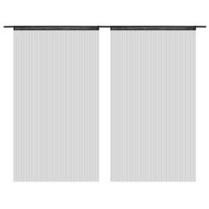 vidaXL Draperii cu franjuri, 2 buc., 100 x 250 cm, negru imagine