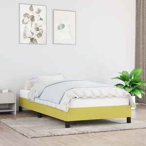 vidaXL Cadru de pat, verde, 90x190 cm, material textil imagine