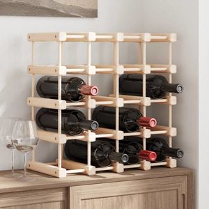 vidaXL Raft de vin pentru 20 sticle, 46, 5x23x46, 5 cm, lemn masiv pin imagine