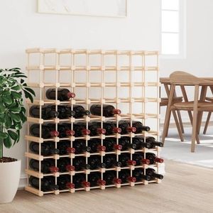 vidaXL Raft de vin pentru 72 sticle, 90, 5x23x90, 5 cm, lemn masiv pin imagine