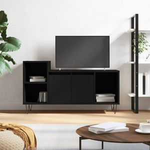 vidaXL Comodă TV, negru, 100x35x55 cm, lemn prelucrat imagine