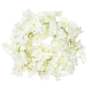 vidaXL Ghirlande de flori artificiale, 6 buc., alb, 180 cm imagine