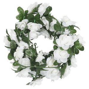 vidaXL Ghirlande de flori artificiale, 6 buc., alb, 240 cm imagine