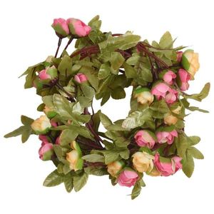 vidaXL Ghirlande de flori artificiale, 6 buc., roz, 215 cm imagine
