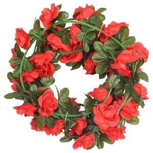 vidaXL Ghirlande de flori artificiale, 6 buc., roșu, 240 cm imagine
