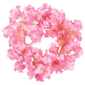 vidaXL Ghirlande de flori artificiale, 6 buc., roz închis, 180 cm imagine
