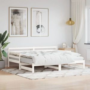 vidaXL Cadru de pat cu 2 sertare, 90x200 cm, lemn masiv de pin imagine