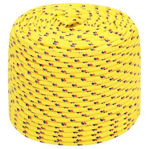 vidaXL Frânghie de barcă, galben, 8 mm, 100 m, polipropilenă imagine