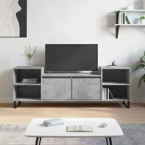 vidaXL Comodă TV, gri beton, 160x35x55 cm, lemn prelucrat imagine