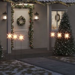 vidaXL Lumini de Crăciun cu vârfuri LED 3 buc. alb 35 cm pliabil imagine