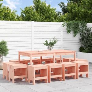 vidaXL Set mobilier pentru grădină, 13 piese, lemn masiv douglas imagine