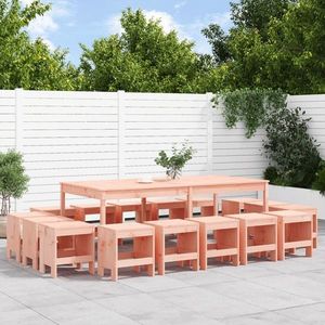 vidaXL Set mobilier pentru grădină, 17 piese, lemn masiv douglas imagine