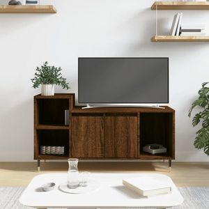 vidaXL Comodă TV, stejar maro, 100x35x55 cm, lemn prelucrat imagine