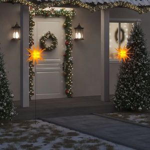 vidaXL Lumini de Crăciun cu vârfuri LED-uri 3 buc. galben 57cm pliabil imagine