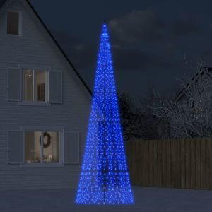 vidaXL Lumină brad de Crăciun pe catarg 1534 LED-uri albastru 500 cm imagine