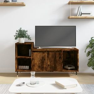 vidaXL Comodă TV, stejar fumuriu, 100x35x55 cm, lemn prelucrat imagine