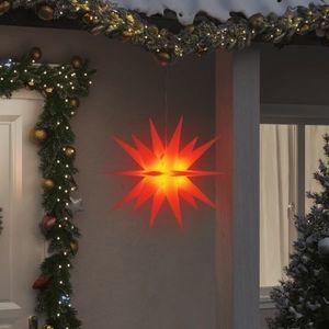 vidaXL Lumină de Crăciun cu LED, roșu, 57 cm, pliabil imagine
