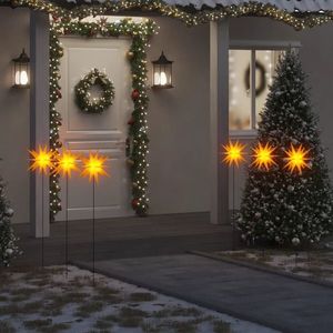 vidaXL Lumini de Crăciun cu vârfuri LED 3 buc. galben 35 cm pliabil imagine