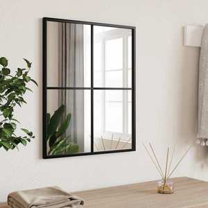vidaXL Oglindă de perete, negru, 40x50 cm, dreptunghiulară, fier imagine