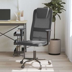vidaXL Scaun de birou, gri, plasă textilă imagine