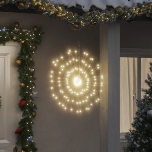 vidaXL Lumini stelare de Crăciun 140 LED-uri, 8 buc., alb cald, 17 cm imagine