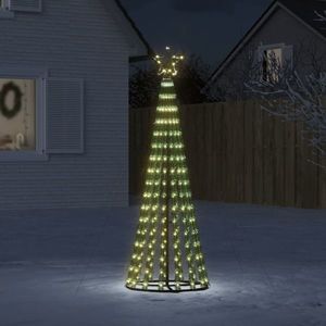 vidaXL Con de lumină brad de Crăciun cu 275 LED-uri, alb cald, 180 cm imagine