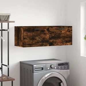 vidaXL Dulap de perete, stejar fumuriu, 100x36, 5x35 cm, lemn prelucrat imagine