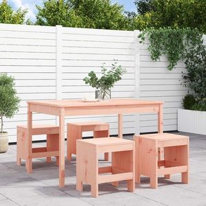 vidaXL Set cu masă de grădină, 5 piese, lemn masiv douglas imagine