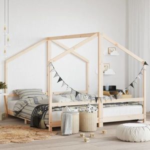 vidaXL Cadru pat pentru copii, 2x(90x190) cm, lemn masiv de pin imagine