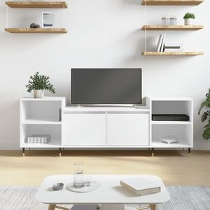 vidaXL Comodă TV, alb, 160x35x55 cm, lemn prelucrat imagine