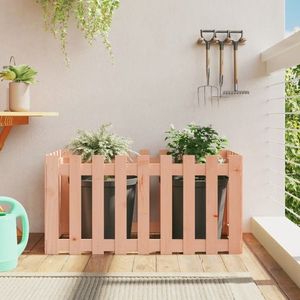 vidaXL Pat înălțat grădină cu design gard 100x50x50 cm lemn douglas imagine
