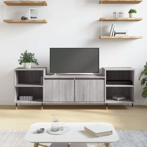 vidaXL Comodă TV, gri sonoma, 160x35x55 cm, lemn prelucrat imagine