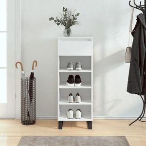 vidaXL Pantofar, alb, 40x36x105 cm, lemn prelucrat imagine