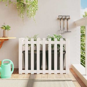 vidaXL Pat înălțat grădină design gard alb 100x50x70cm lemn pin tratat imagine