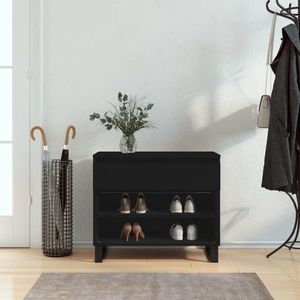 vidaXL Pantofar, negru, 70x36x60 cm, lemn prelucrat imagine