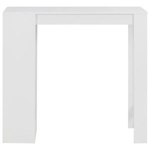 vidaXL Masă de bar cu raft, alb, 110 x 50 x 103 cm imagine