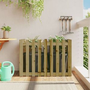 vidaXL Pat înălțat grădină design gard 100x50x70 cm lemn impregnat pin imagine