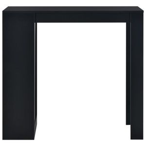 vidaXL Masă de bar cu raft, negru, 110 x 50 x 103 cm imagine