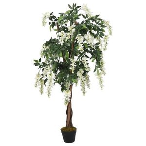 vidaXL Arbore artificial wisteria 560 frunze 80 cm verde și alb imagine