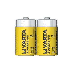 Varta 2020 - 2 buc Baterie zinc carbon SUPERLIFE D 1, 5V imagine