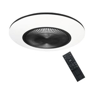 Plafonieră LED dimabilă cu lator Brilagi AURA LED/38W/230V negru + telecomandă imagine