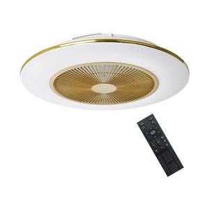 Plafonieră LED dimabilă cu lator Brilagi AURA LED/38W/230V auriu + telecomandă imagine