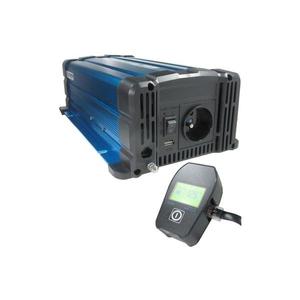 Convertor de tensiune 1000W/12/230V + telecomandă cu fir imagine