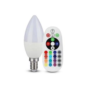 Bec LED RGB dimabil E14/4, 8W/230V 4000K + telecomandă imagine