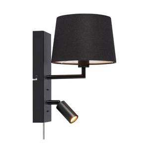 Lampă LED de perete cu USB COMO 1xE14/40W/230V + LED/3W negru Markslöjd 108595 imagine