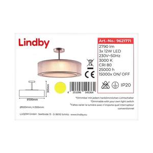 Lustră LED pe tijă dimabilă PIKKA 3xLED/12W/230V Lindby imagine