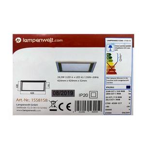 Plafonieră LED RGBW dimabilă LYNN LED/29, 5W/230V Lampenwelt + telecomandă imagine