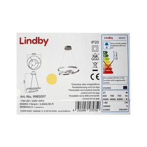 Lustră LED dimabilă pe cablu SMART VERIO LED/27W/230V Lindby + telecomandă imagine