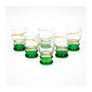 Set 6x pahar pentru tărie transparent verde imagine