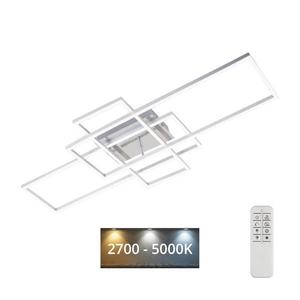 Lustră LED dimabilă aplicată FRAME LED/51W/230V crom Brilo + telecomandă imagine